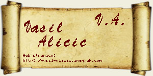 Vasil Aličić vizit kartica